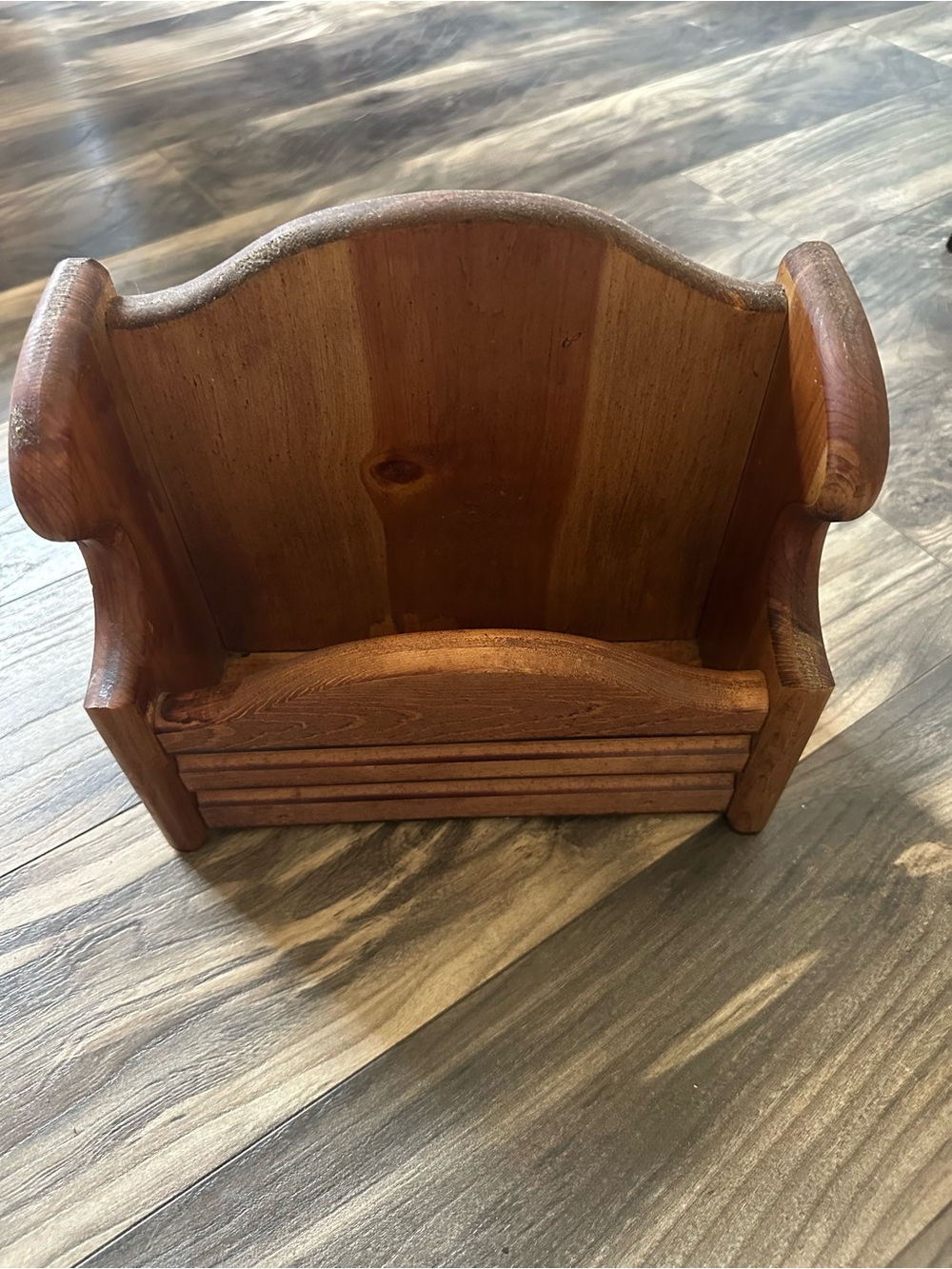 Vintage Wooden Mail Holder Magazine Rack Rustic Country Farmhouse